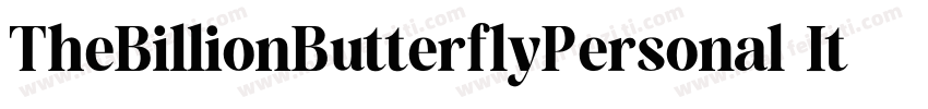 TheBillionButterflyPersonal Italic字体转换